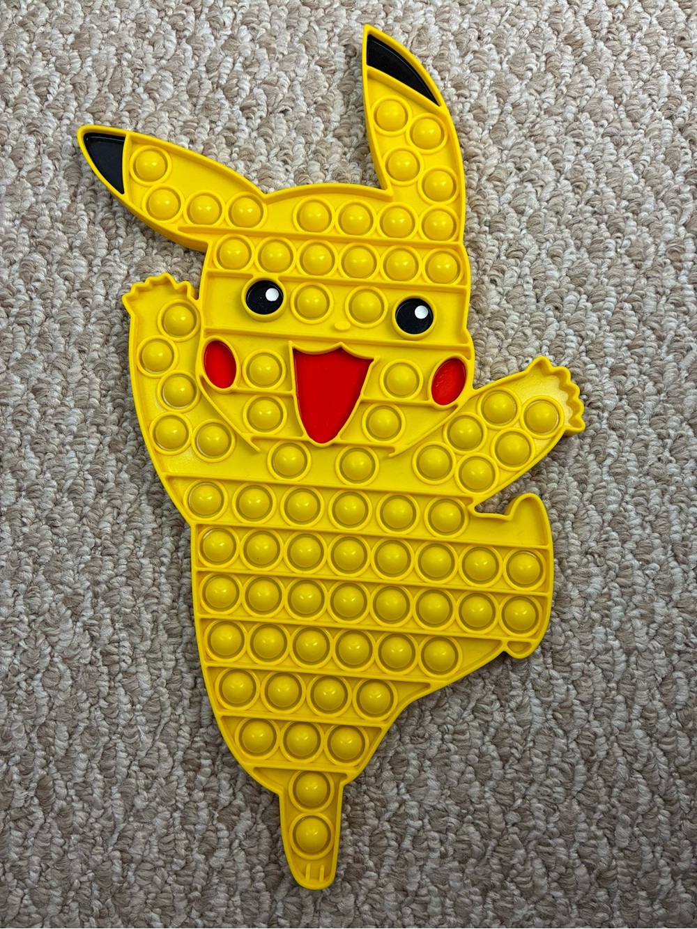 Pikachu Pokémon Bubble Pop Fidget It Sensory Toy Yellow Huge 15.5” X 8"